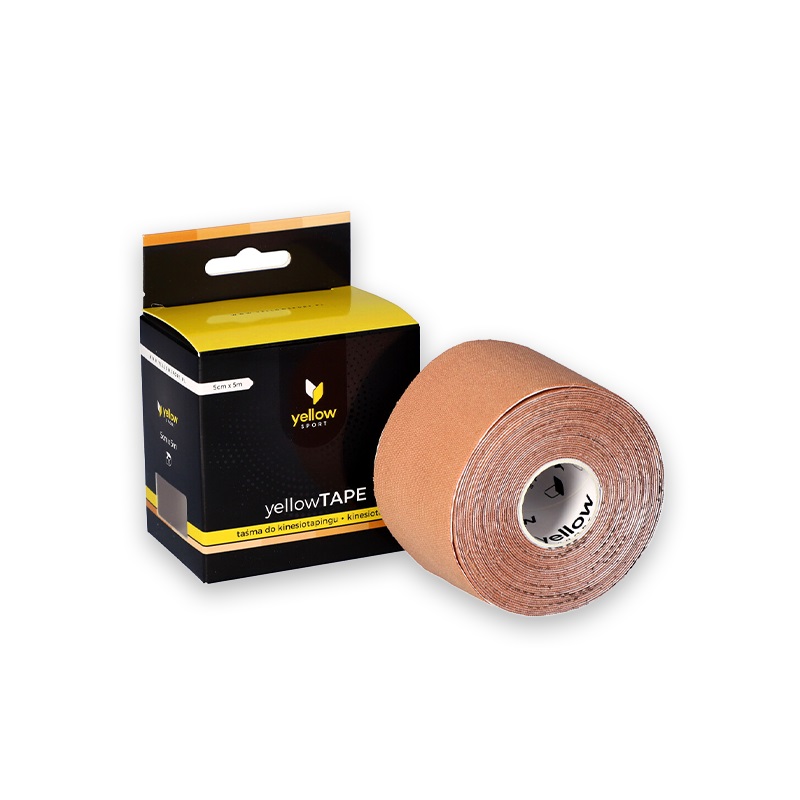 Taśma do kinesiotapingu yellowtape_5cm_skin